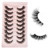 Picture of Cat Eye Mink Lashes Fluffy Eye Lashes Natural Look, Yasnai Wispy False Eyelashes Volume Thick Lashes Fake Lashes Natural Eyelashes 9 Pairs Pack 3D Faux Mink Eyelash