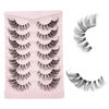 Picture of Cat Eye Lashes Wispy Mink Lashes Yasnai 18mm False Eyelashes Strips Lashes Fake Lashes Natural Eyelashes 7 Pairs Pack