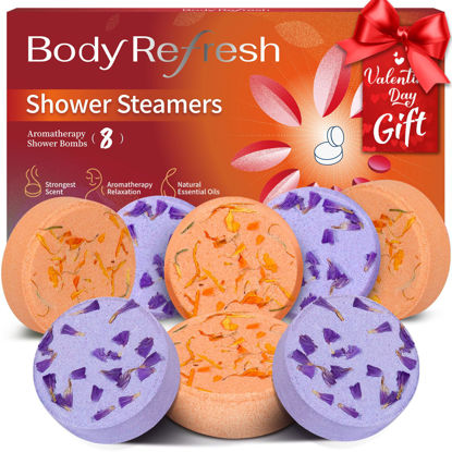 Picture of Shower Steamers Aromatherapy - 8 Pack Shower Bombs with Natural Essential Oils, Birthday Gifts for Women Self Care Relaxation Home SPA Stress Relief, Valentines Day Gifts for Her, Mom, Women