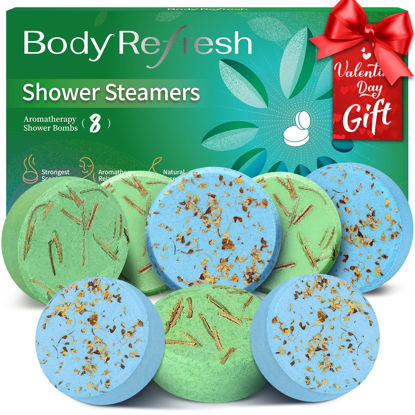 Picture of Shower Steamers Aromatherapy - 8 Pack Shower Bombs with Natural Essential Oils, Birthday Gifts for Women Self Care Relaxation Home SPA Stress Relief, Valentines Day Gifts for Her, Mom, Women
