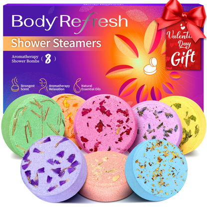 Picture of Shower Steamers Aromatherapy - 8 Pack Shower Bombs with Natural Essential Oils, Birthday Gifts for Women Self Care Relaxation Home SPA Stress Relief, Valentines Day Gifts for Her, Mom, Women