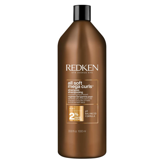 Picture of Redken All Soft Mega Curls Shampoo | For Extremely Dry Hair | Sulfate Free Shampoo | For Curly & Coily Hair | Nourishes & Softens Severely Dry Hair | With Aloe Vera