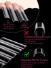 Picture of 500Pcs No C Curve Clear Nail Tips for Acrylic Nails Professional, 2XL Extra Long Tapered Square Straight Nail Tips, Half Cover Acrylic Gel Nail Tips French Fake Nails for Salon DIY Nail Art 10 Sizes