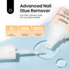 Picture of Beetles Nail Glue with Glue Remover Kit, 2 * 10ML Super Strong Nail Glue for Acrylic Press on Nails, Nail Glue Remover Easy to Remove Glue Off Fake Nails Nail Adhesive Remover with Cuticle Pusher