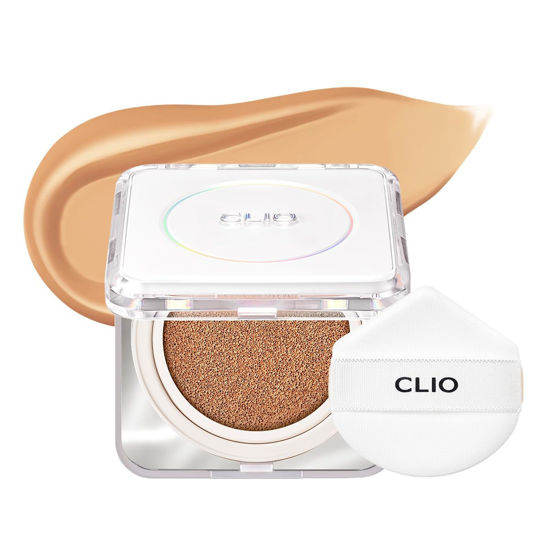 Picture of CLIO Kill Cover Founwear Cushion The Original I 20 Shades, Korean Cushion Foundation, Cushion Make Up, Full& High Coverage, Airy Satin, Natural Matte Finish Look (26C SHELL BEIGE, One Size)