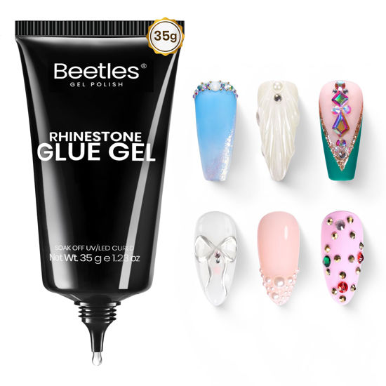 Picture of Beetles 35ML Rhinestone Glue for Nails, Gel Nail Glue for Nail Charms Decoration Super Strong Bling Gel for Nail Gem Glue Nail Art Jewels Nail Crystals Beads Diamonds 3D Beauty Gift