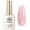 Picture of Born Pretty Jelly Gel Nail Polish Jelly Glitter Pink Gel Polish Holographic Shimmer Pink Natural Translucent Soak Off Hema-Free Gel Polish Nail Art DIY 15ML