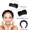Picture of Ayesha Spa Headband for Women Sponge Headband for Washing Face Clouds Soft Hairband Makeup Headbands for Women Girls Shower Makeup Skincare (Black)