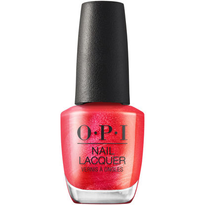 Picture of OPI Nail Lacquer Nail Polish Opaque Bright Red Shimmer Chip Resistant Nail Polish Vegan, Fast Drying, Streak Free