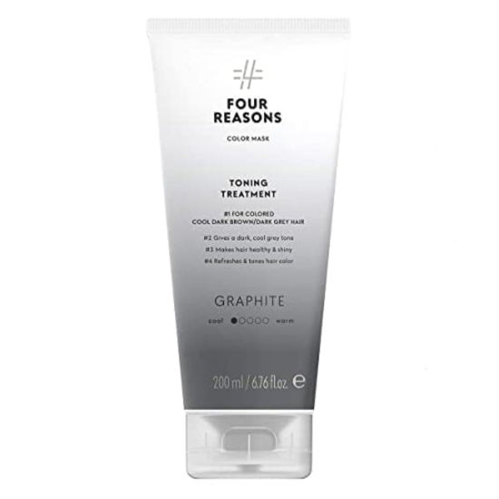 Picture of FOUR REASONS Color Mask - Graphite - (27 Colors) Toning Treatment, Color Depositing Conditioner, Tone & Enhance Color-Treated Hair - Semi Permanent Hair Dye, Vegan and Cruelty-Free, 6.76 fl oz