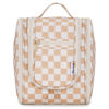 Picture of Narwey Small Hanging Toiletry Bag Women Travel Makeup Bag Organizer Toiletries Bag for Travel Size Essentials Accessories Cosmetics (Medium, Light Checkerboard-1)
