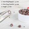 Picture of NIACONN 1000Pcs MicroLink Beads for Hair Extensions, 5mm Silicone Lined Beads Microlink Rings Hair Extensions Tool-Brown