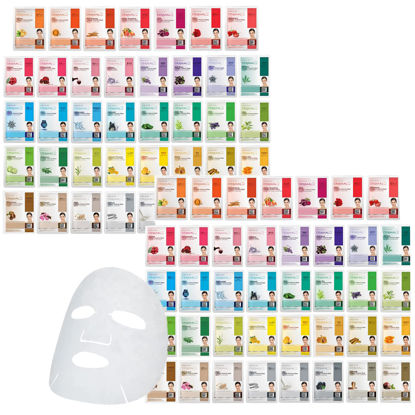Picture of DERMAL 78 Combo Pack Collagen Essence Korean Face Mask - Hydrating & Soothing Facial Mask with Panthenol - Hypoallergenic Self Care Sheet Mask for All Skin Types - Natural Home Spa Treatment Masks