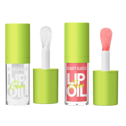 Picture of Beauty Glazed Big Brush Head Lip Oil, Ultra-Hydrating & Nourishing, Smooth Glossy Finish Lip Glow Oil, Shiny and Vegan Tinted Lip Gloss, Non-Sticky Formula (2, 101# MEET & 102# KISS)