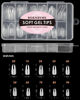 Picture of Medium Round Nail Tips,120PCS Pre Almond Round Buff Full Cover Shaped Nail Extenison Tips Half Matte Gel X Nail Tips Acrylic False Nail Tips