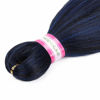 Picture of Dorsanee Ombre Blue Braiding Hair Pre Stretched 20 Inch 8 Packs Braiding Hair Extensions for Crochet Box Braids Twists Locs Hair Itch Free Soft Yaki Texture Hot Water Setting (20inch,#1B/Blue)