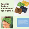 Picture of Tobeffect 7'' Wide Headbands for Women, Extra Large Turban Headband Boho Hairband Cloth Thick Head Bands Hair Accessories, 6 Pack