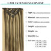 Picture of DOORES Clip in Human Hair Extensions Real Human Hair Medium Brown Highlighted Golden Blonde 120g 7pcs 16 Inch Remy Hair Extensions Clip in Natural Hair Extensions Silky Straight