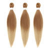 Picture of Dorsanee Ombre Light Brown Braiding Hair Pre Stretched 24 Inch 3 Packs Braiding Hair Extensions for Box Braids Twists Locs Soft Yaki Texture Hot Water Setting (#Ombre Light Brown)