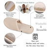 Picture of OSTADARRA 6 Pairs Spa Slippers,Three Sizes Non Slip Disposable Slippers For Guest, Washable Reusable, Which Can Be Used As Women Men, House, Indoor, Bathroom, Bedroom, Hotel, Bride Slippers