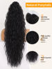 Picture of ORSUNCER Ponytail Extension Claw 30" Curly Pony Tail Clip in Claw Hair Extensions Fluffy Natural Looking Synthetic Hairpiece for Women (Black)…