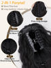 Picture of ORSUNCER Ponytail Extension Claw 30" Curly Pony Tail Clip in Claw Hair Extensions Fluffy Natural Looking Synthetic Hairpiece for Women (Black)…