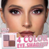 Picture of Eyeshadow Quads Blendable Glitter Matte Eyeshadow Palette,Purple Gold Nude Grapefruit Dark Brown Sparkly Four Eyeshadow Palette Makeup,Everyday Nature Long-Lasting Waterproof Women Girls Eyeshadow 2#
