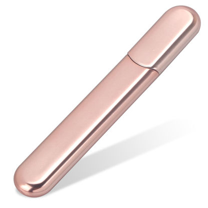 Picture of MiDenso Premium Glass Nail File with Case, Crystal Diamond Salon Best Beauty Nail Buffer for Natural and Acrylic Nails Christmas Gift for Woman and Man,Apricot