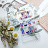 Picture of Sutaozhi 4th of July Press on Nails Short Square French Tip Fake Nails with Glitter Stars Rhinestones Fireworks Design Acrylic Glue on Nails Patriotic False Nails for Independence Day Nails Kit 24Pcs