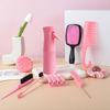 Picture of 12 Pcs Hair Brush Set, 3 Pieces Slick Back Hair Brushes for Toddlers, Women, Detangling Brush for Wet Dry Curly Hair, Edge Bristles Wide Tooth Rat Tail Combs for Baby Girls (pink)