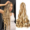 Picture of Luoyudu Curly Braiding Hair,#P27/613 Spanish Curly Braiding Hair for Box Braids 8Packs Bouncy Braiding Hair 24Inch Synthetic French Curl Braiding Hair Extensions(24 Inch,Pack of 8,P27/613)