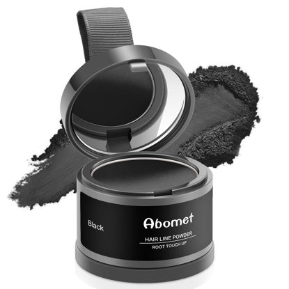 Picture of Root Touch Up Instantly Gray Coverage Hairline Powder, Conceal Hair Loss and Thinning For Women Men, Hair Fibers (Black)