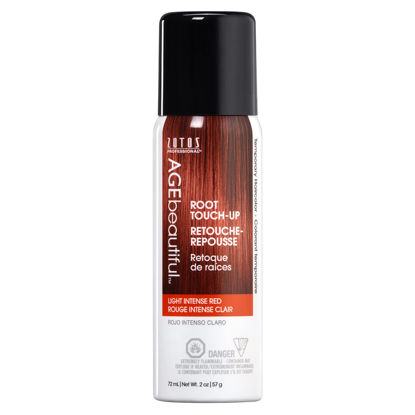 Picture of AGE beautiful Root Touch Up Hair Color Spray | Touch-Up Gray Concealer | Temporary Cover Up | Adds Volume & Covers Thinning Patches | Water, Sweat, Stain Resistant | Light Intense Red | 2 Fl Oz