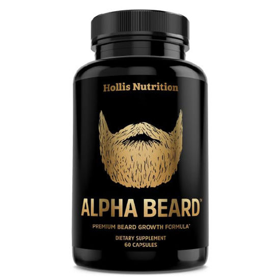Picture of Alpha Beard Growth Vitamins | Biotin 10K MCG, Collagen, Keratin, Hyaluronic Acid, B-Complex, OptiMSM®, BioPerine® | Beard and Hair Growth Supplement for Men | Regrow Stronger, Healthier Facial Hair