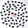 Picture of 100Pcs Black Halloween Miniature Bats Nail Art Charm Cartoon 3D Tiny Resin Bats Nail Art Rhinestones Flat Back Cute Small Nail Jewelry Charms Mini Bats Nail Rhinestone Diamonds for Nails Crafts Decor