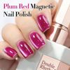 Picture of Double Rhythm Jelly Glass Cat Eye Gel Polish with Magnet 15ML Holographic Glitter Shimmer Translucent Sheer Color Magnetic Nail Polish Salon DIY at Home (Jelly Violet-MC1119)