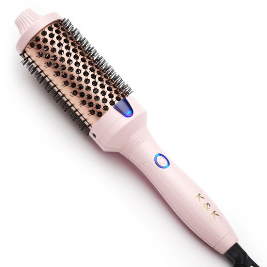 Picture of K&K Thermal Brush Curling Iron 1.77 Inch Ceramic Tourmaline Ionic Hair Styler for Loose & Voluminous Curls, Dual Voltage for Long Hair