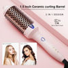 Picture of K&K Thermal Brush Curling Iron 1.77 Inch Ceramic Tourmaline Ionic Hair Styler for Loose & Voluminous Curls, Dual Voltage for Long Hair