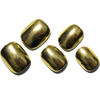 Picture of GLAMERMAID Press on Nails Extra Short Squoval, Winter Handmade Golden Chrome Gel Glue on Nails, 24Pcs Glossy Round Reusable UV Finish Fake Nails Acrylic False Nails Manicure Kits for Women