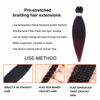 Picture of Pre-Stretched Braiding Hair Extensions-12 Inch 8 Packs Synthetic Braiding Hair Crochet Braids, Natural Easy Braid Crochet Hair, Hot Water Setting Professional Soft Yaki Straight Texture (#1B/bug)