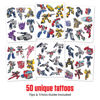 Picture of Savvi - 50 Transformers Temporary Tattoos: Skin-Safe Ink, Great for Halloween and Birthday Parties, Gifts for Boys and Girls Ages 4-12+, Made in the USA [6 sheets, 50 count]