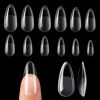 Picture of UNA GELLA Medium Almond Nail Tips, 12 Sizes Gel x Nail Tips Almond Shape, 120Pcs Pre-file Soft Gel Nail Tips Clear Acrylic Fake Nails Full Cover Nail Tips for Nail Extension DIY Salon Long Lasting