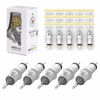 Picture of HAWINK 11RL Tattoo Needles Cartridge #10 Bugpin 11 Round Liner X-Taper 50PCS with Membrane Professional Disposable EN05S-50-1011RL