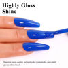 Picture of Imtiti Blue Gel Nail Polish, 0.5 Fl Oz Deep Blue Gel Polish Soak Off LED UV Nail Gel Polish Spring Summer Gel Nail Polish DIY Nail Art Starter Manicure Salon Gel Nail Kit