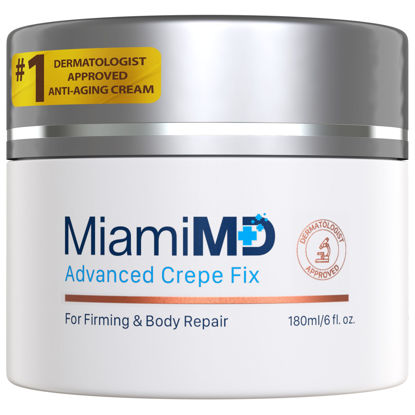 Picture of Miami MD Advanced Crepe Fix - Anti Aging and Skin Firming Cream For All Skin Types - Cruelty Free, Paraben Free Skin Care - 180 ml (6 fl oz)