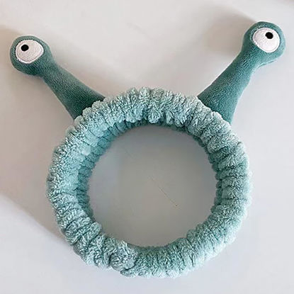 Picture of Jowmoy Cute Dark green Snail Headband, Headband to Wash Face for Women Makeup Shower Spa Headband