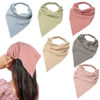 Picture of 6 Pack Hair Scarf Headband for Women - Elastic Hair Kerchief Large Boho Triangle Bandana Head Scarf with Clips Non Slip Lattice Headbands Hair Scarves for Teen Girls