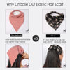 Picture of 6 Pack Hair Scarf Headband for Women - Elastic Hair Kerchief Large Boho Triangle Bandana Head Scarf with Clips Non Slip Lattice Headbands Hair Scarves for Teen Girls