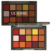 Picture of UCANBE Orange Eyeshadow Makeup Palette, 15 Colors Vibrant Shimmer Matte Glitter Eye Shadow Pallet, High Pigmented Warm Yellow Sunset Red Coral for Fall Cosplay Halloween Costume Parties Pumpkin Makeup