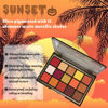 Picture of UCANBE Orange Eyeshadow Makeup Palette, 15 Colors Vibrant Shimmer Matte Glitter Eye Shadow Pallet, High Pigmented Warm Yellow Sunset Red Coral for Fall Cosplay Halloween Costume Parties Pumpkin Makeup